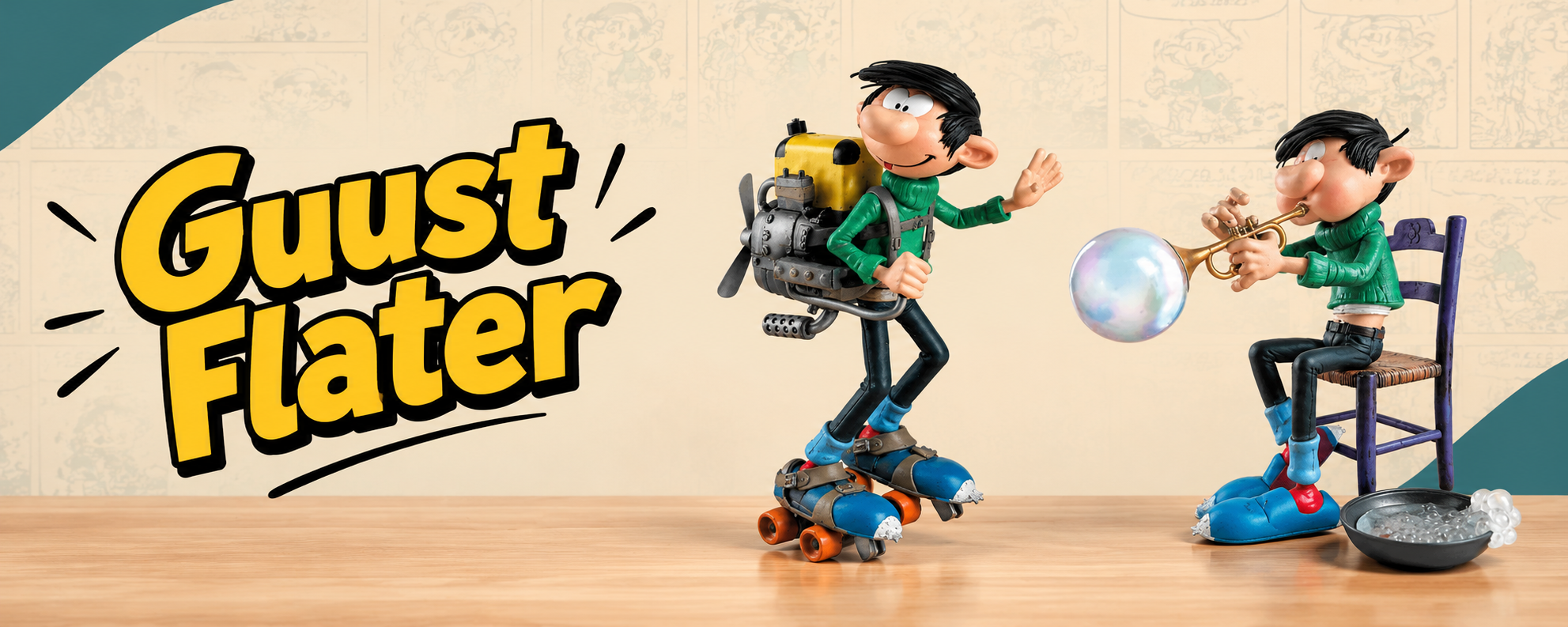 Guust Flater beeldjes | Stripbeeldshop