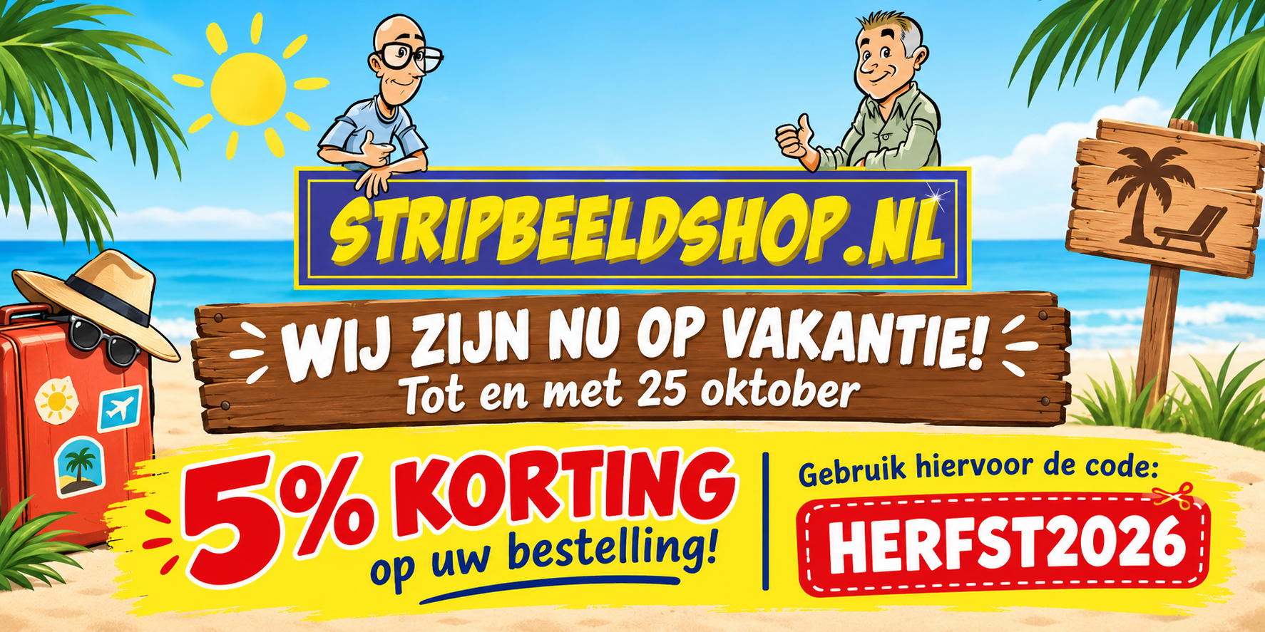 5% korting met gebruik van de code "HERFST2026"