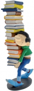 Guust Met Stapel Boeken