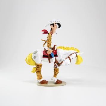 Lucky Luke en Jolly Jumper vastgebonden