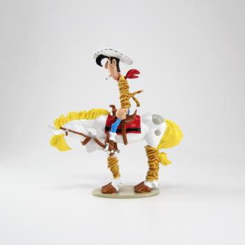 Lucky Luke en Jolly Jumper vastgebonden