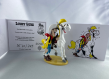 Lucky Luke en Jolly Jumper lachen