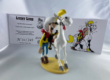 Lucky Luke en Jolly Jumper lachen
